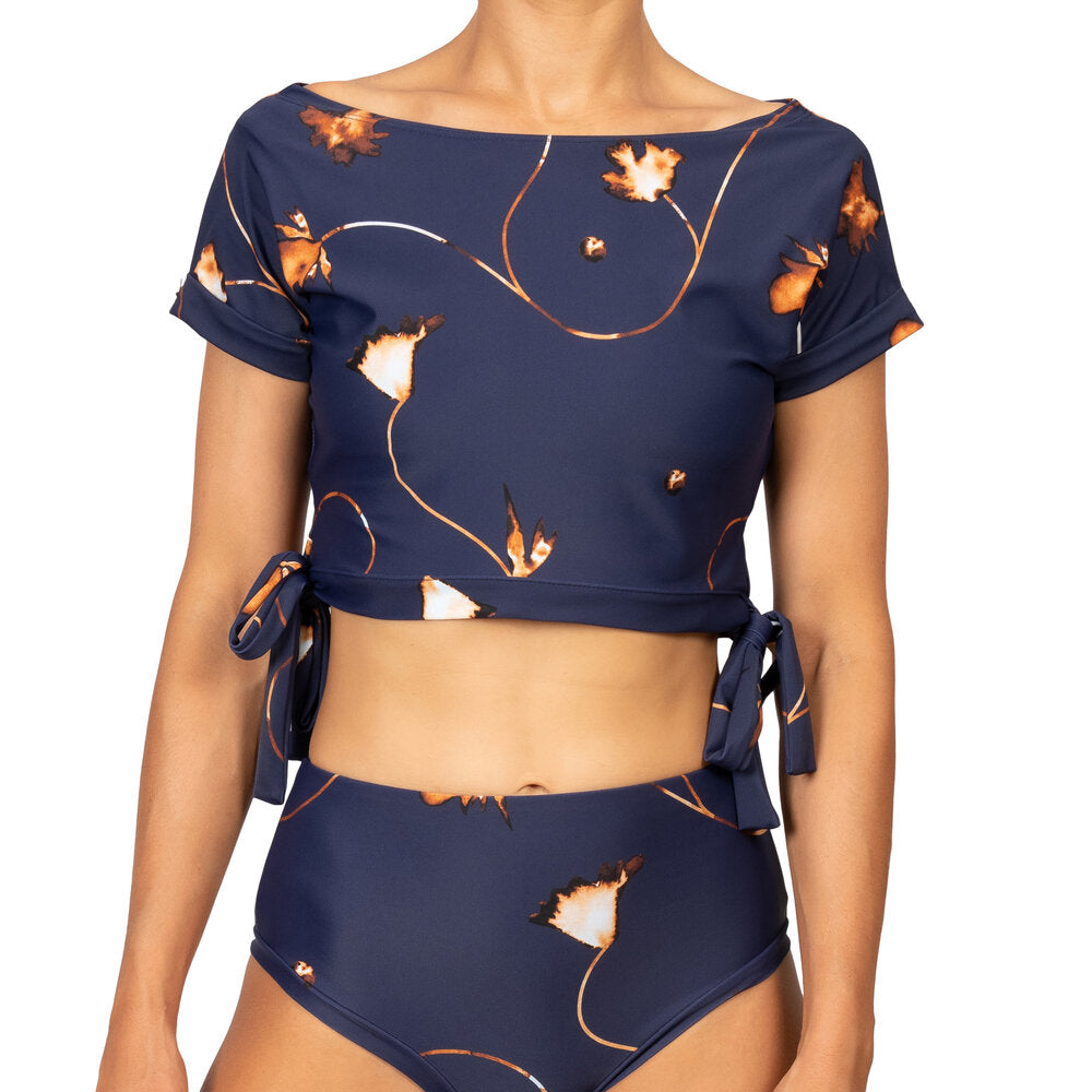 MAYARCO CROP TOP NUIT FLORALE-Lore of the Sea-Lore of the Sea