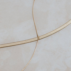 18k gold snake chains waterproof for ocean women by lore of the sea