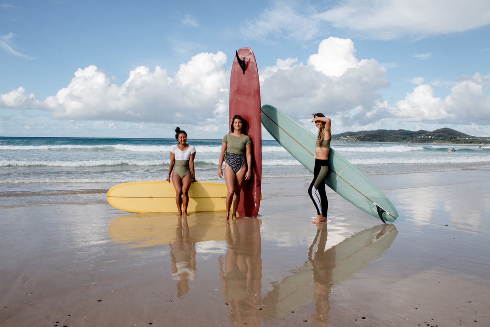 lola millie laure surfers in lore of the sea surf swimwear