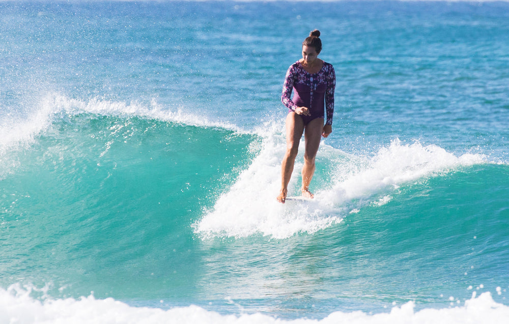mademoiselle of the sea isabelle braly hanging five in the Lafitenia Surfsuit