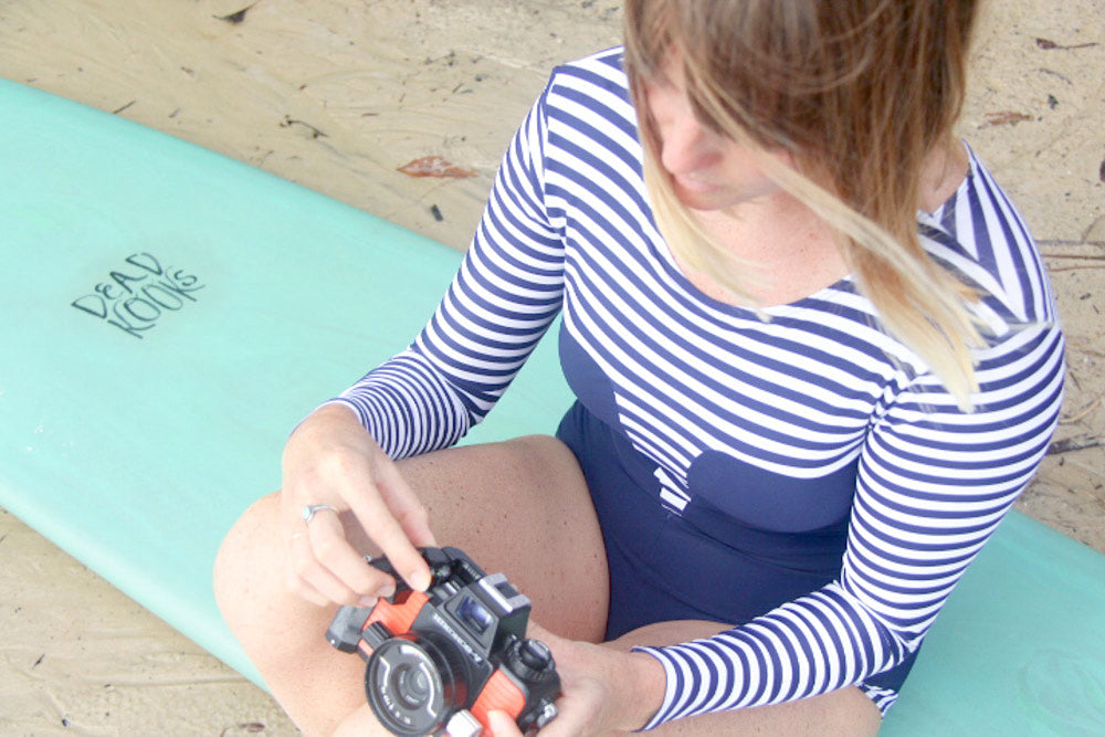 Mademoiselle of the Sea Anrielle Hunt in the Lafitenia surfsuit Lore of the Sea