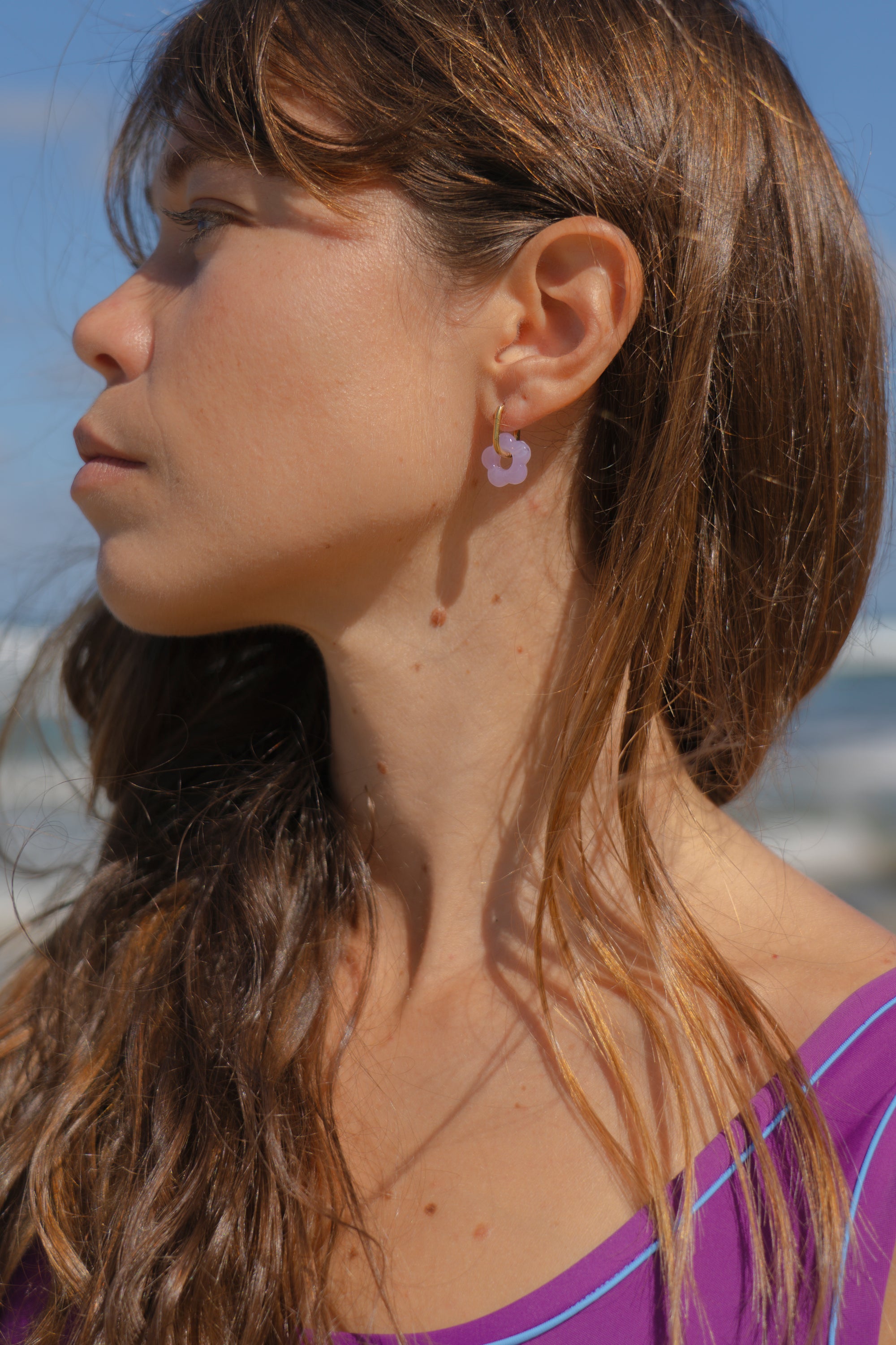 MARGARITA 18K GOLD SURF EARRINGS - Lila