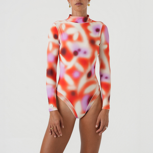 Colorful long-sleeve swimsuit