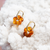 MARGARITA 18K GOLD SURF EARRINGS - Amber