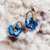 MARGARITA 18K GOLD SURF EARRINGS - Blue