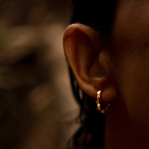 wavey surf earrings gold 18k lore of the sea