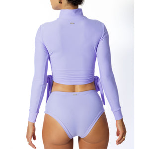 ACOTZ CROPPED TOP LAVENDA with side knots - Lore of the sea