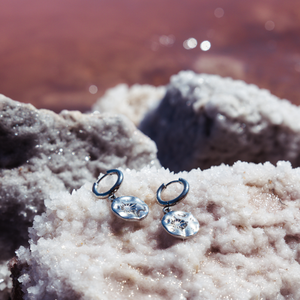 waterproof surf jewelry earrings silver dangling coin