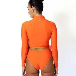 ACOTZ CROPPED TOP PAPAYA matched with the bottom - Lore of the sea 