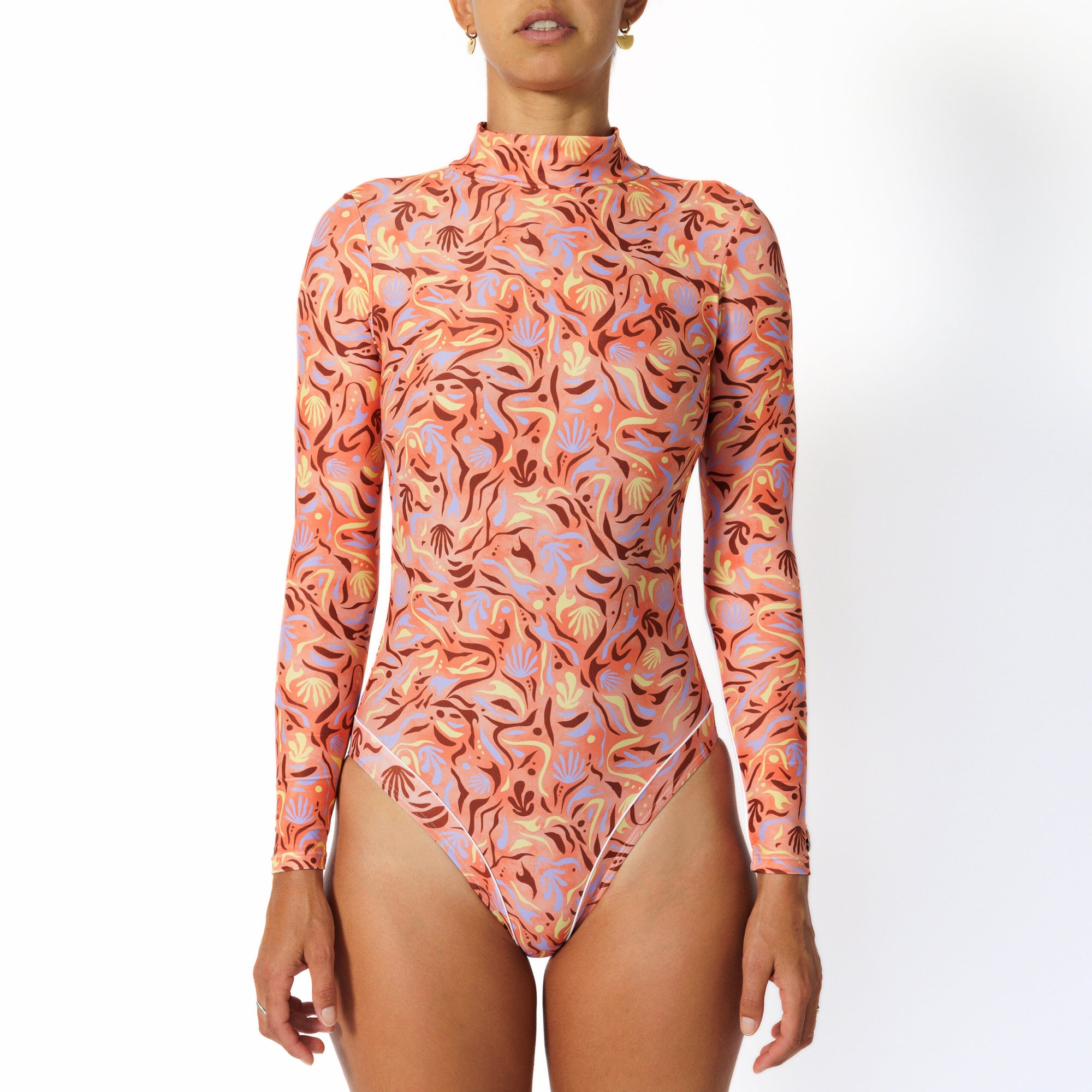 Lore of the sea Long sleeves Surfsuit women surfing Coral print