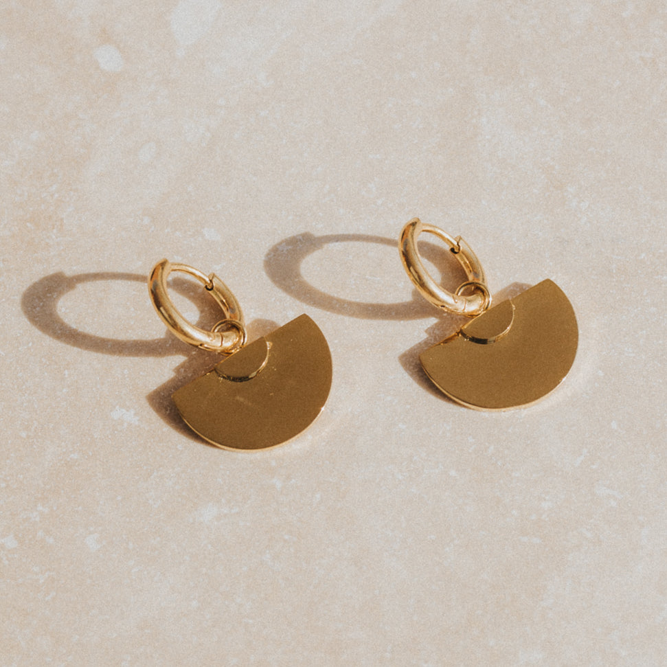 surfing earrings gold plated 18k lore of the sea