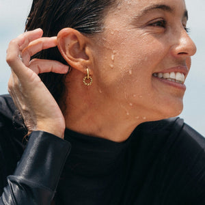 surf earrings gold waterproof jewellery