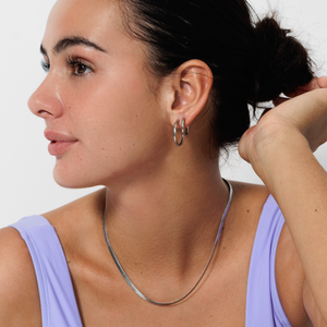 silver hoops for surfing lore of the sea surf earrings