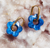 MARGARITA 18K GOLD SURF EARRINGS - Blue