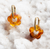 MARGARITA 18K GOLD SURF EARRINGS - Amber