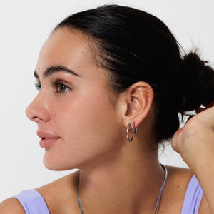surf earrings silver
