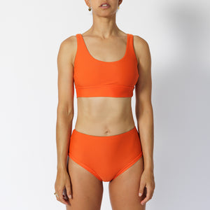 BIARRITZ BOTTOMS PAPAYA matched with the PAPAYA top 