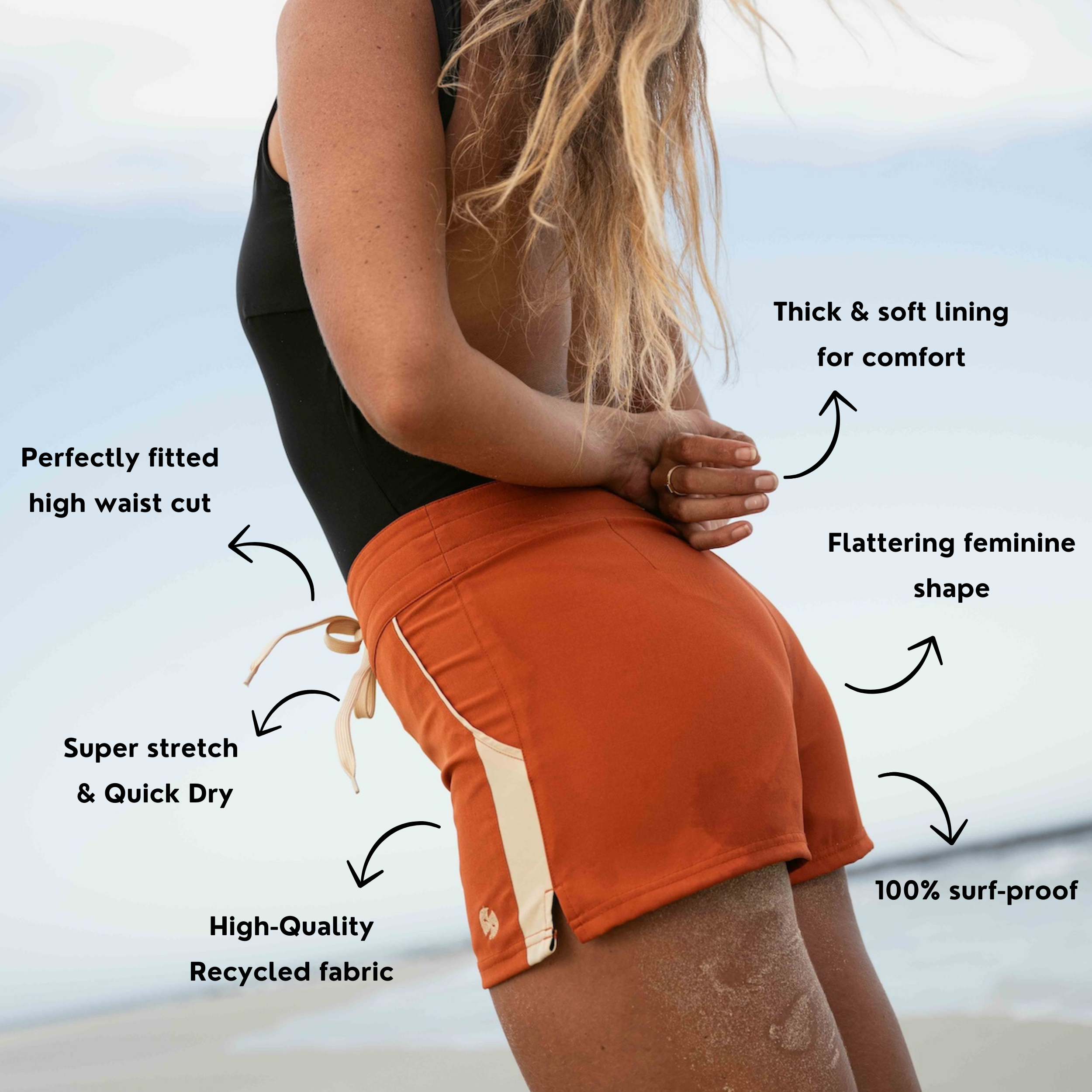 women boardshorts product features