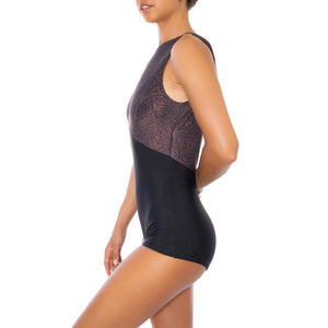 mundaka surfsuit women one piece black and brown lore of the sea