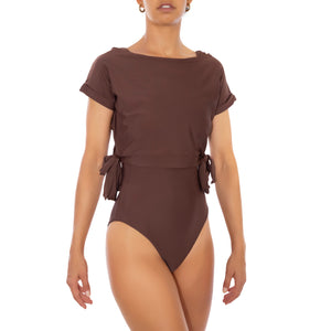 lore of the sea brown color recycled surf wear