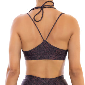 Noja top mao print recycled bikini top Lore of the sea