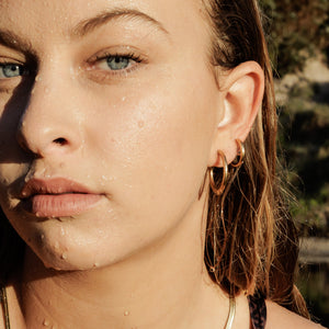 18K GOLD WATERPROOF EARRINGS JEWELLERY 