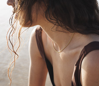 Lore of the sea gold waterproof surf necklace