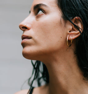 waterproof surf earrings jewellery lore of the sea gold hoops