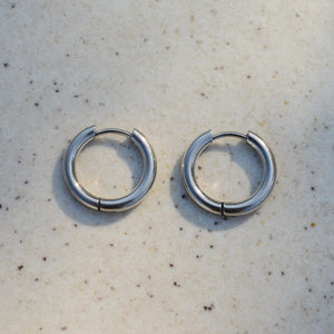12mm SURF EARRINGS SILVER