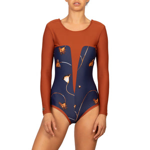 LAFITENIA SURFSUIT ROUILLE NUIT FLORALE-Surfsuit-Lore of the Sea