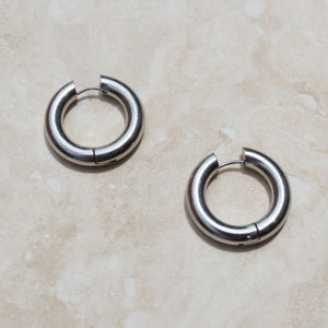 Silver hoops for surfing Lore of the Sea Stainless steel hoops