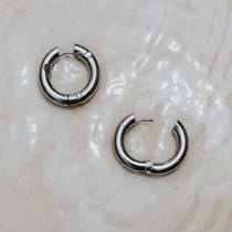 16mm thick surf earrings Silver lore of the sea