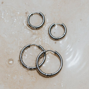 bundle surf earrings silver stainless steel Lore of the Sea