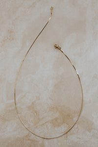 18k Gold round snake chain waterproof by lore of the sea