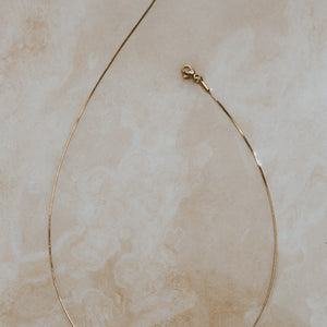 18k Gold round snake chain waterproof by lore of the sea