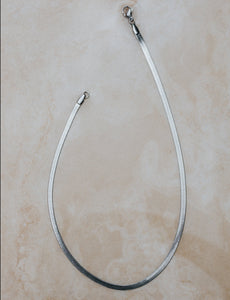 Silver snake chain necklace surf jewelry waterproof