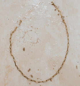 Gold Surf jewellery by lore of the Sea waterproof link chain necklace