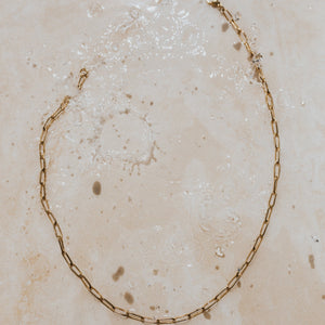 Gold Surf jewellery by lore of the Sea waterproof link chain necklace