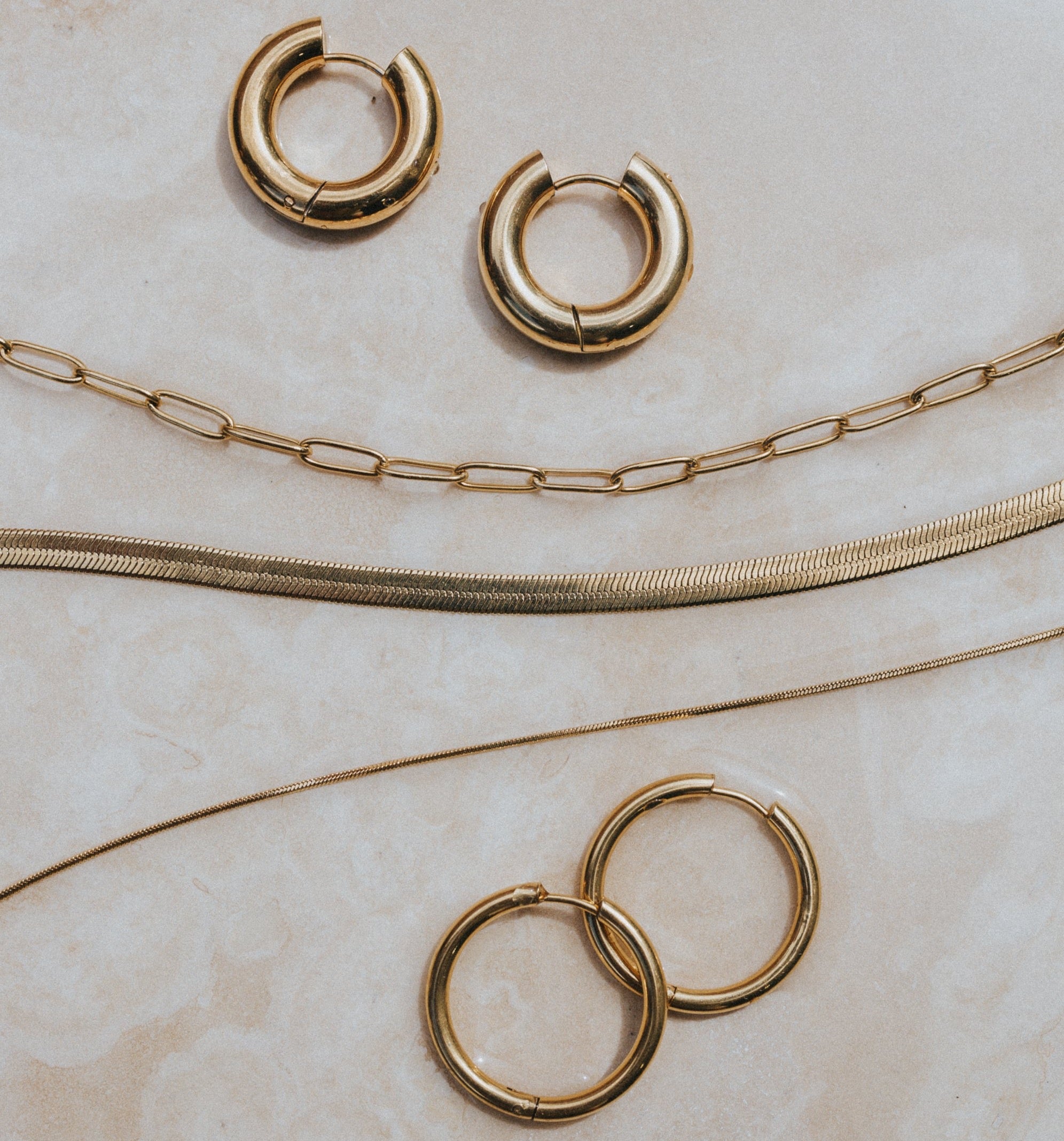 Gold Surf jewellery by lore of the Sea waterproof jewelry