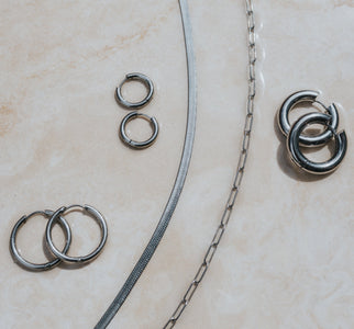 Silver surf jewellery earrings and chains Lore of the sea