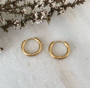 12mm SURF EARRINGS 18K GOLD-earrings-Lore of the Sea