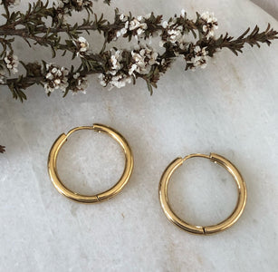 18k surf earrings gold plated